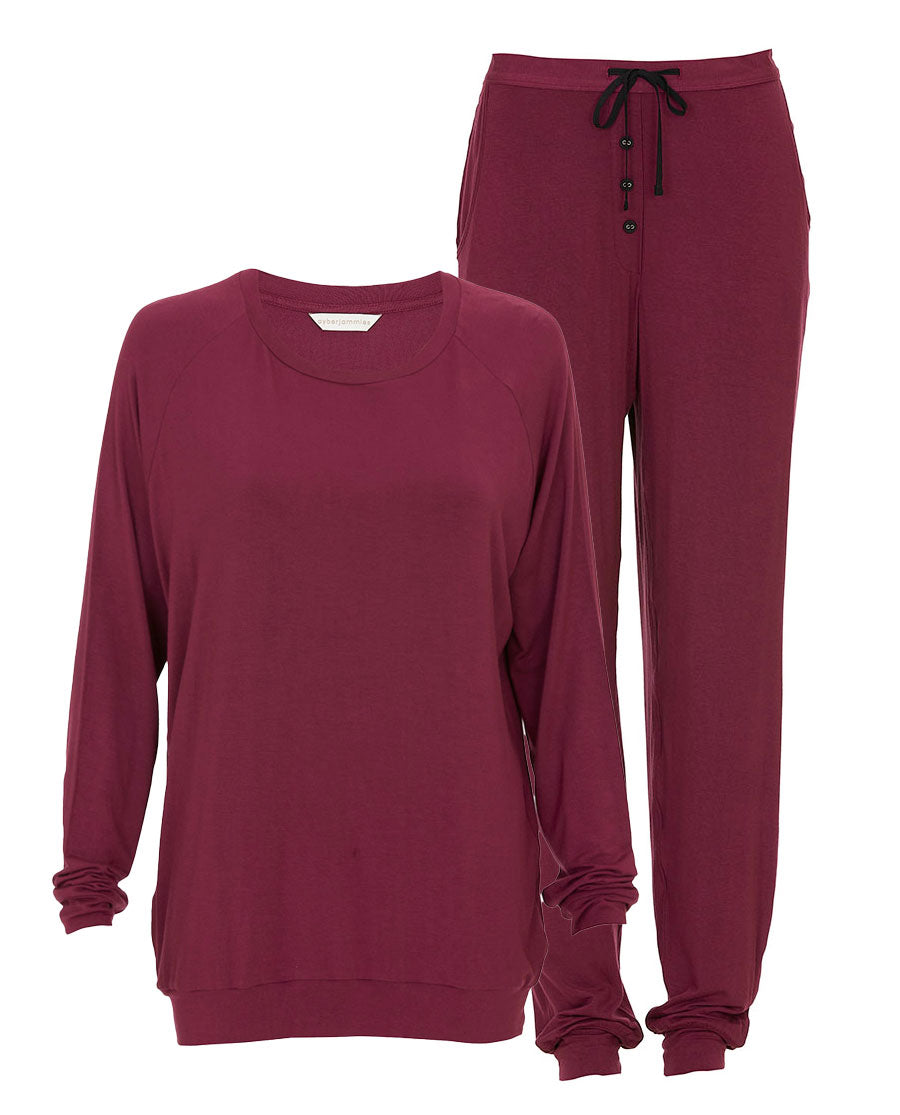 Yasmin Womens Slouch Jersey Pyjama Set