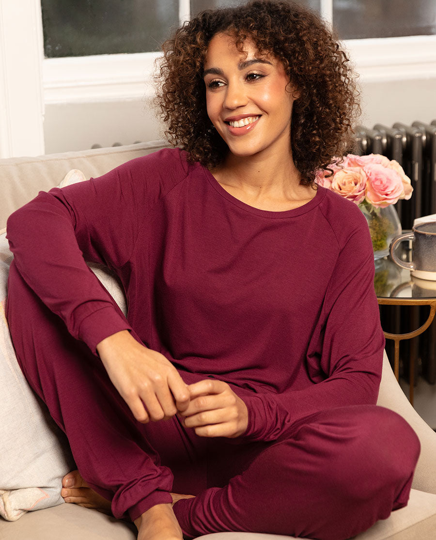 Yasmin Damen-Pyjamahose aus Jersey