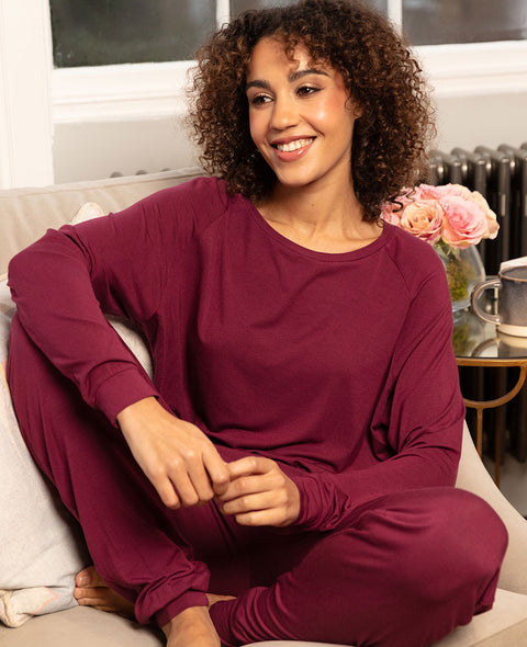 Yasmin Womens Slouch Jersey Pyjama Set