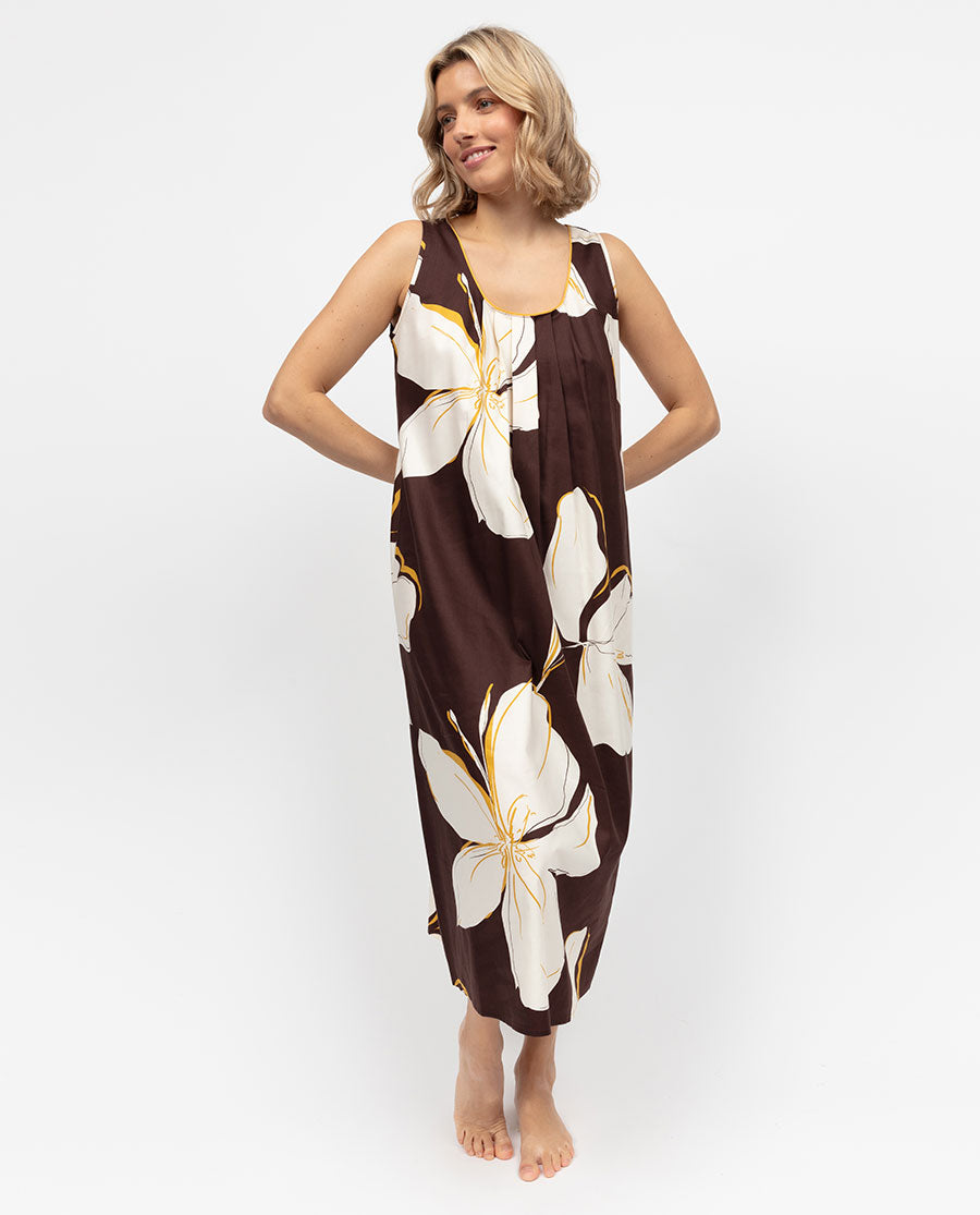 Claudia Womens Floral Print Long Nightdress