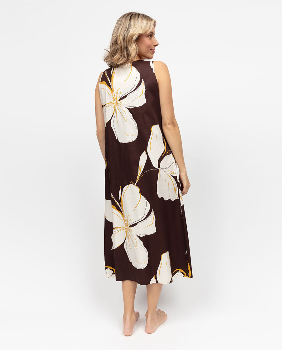 Claudia Womens Floral Print Long Nightdress