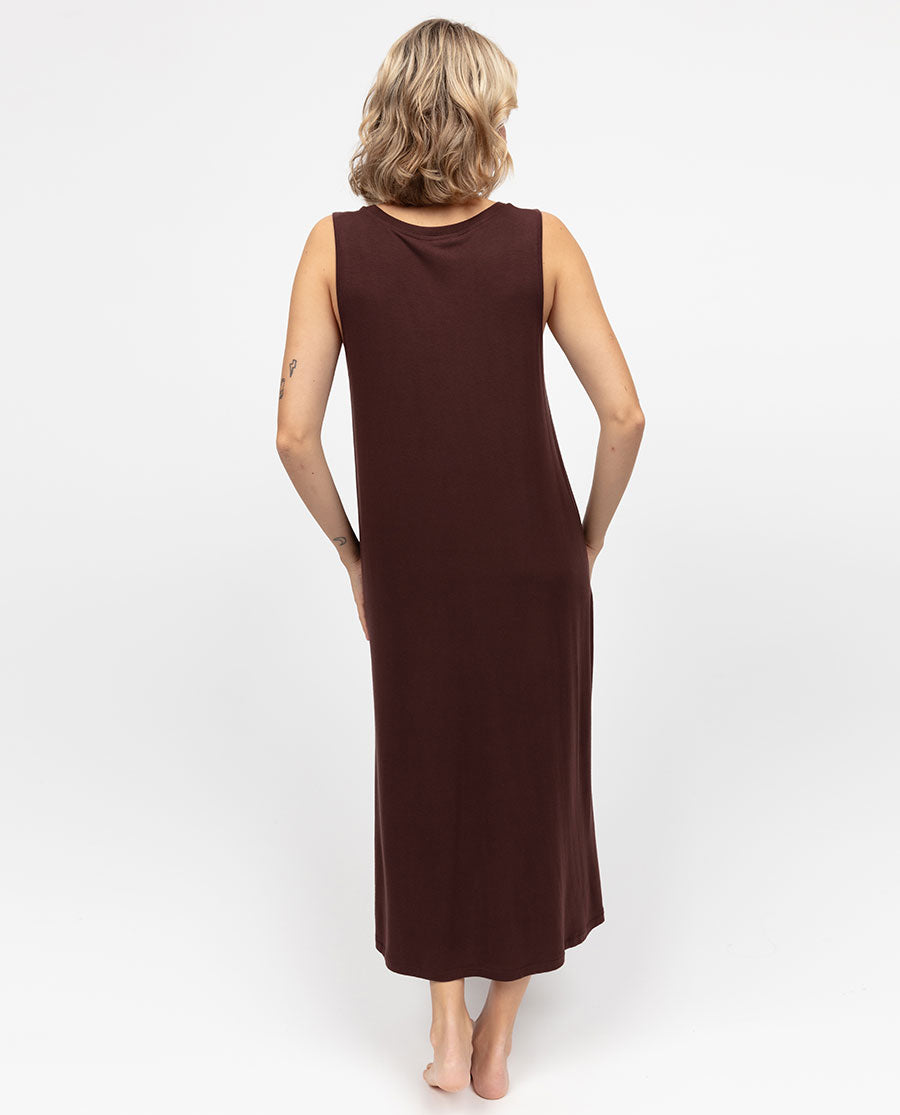 Claudia Damen Jersey-Nachthemd lang