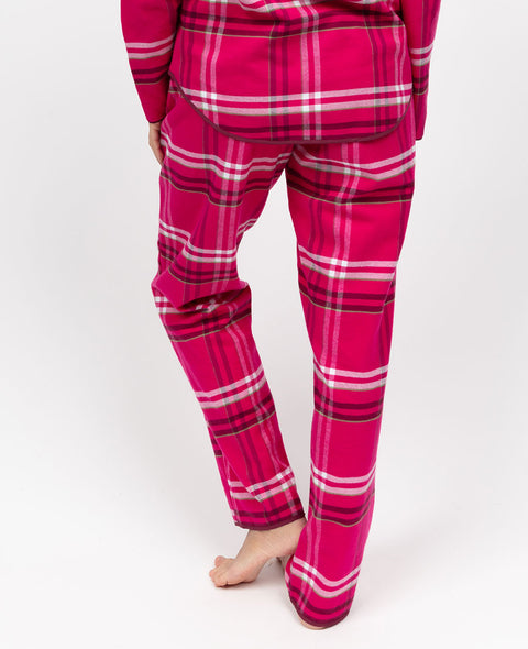 Isabella Womens Brushed Check Pyjama Bottoms