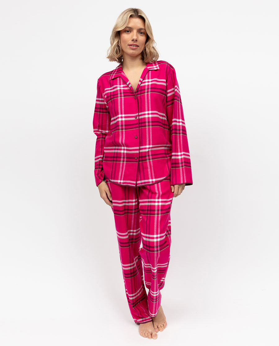 Isabella Womens Brushed Check Pyjama Bottoms