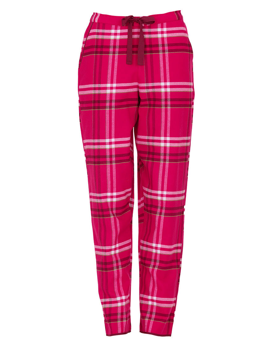 Isabella Womens Brushed Check Pyjama Bottoms