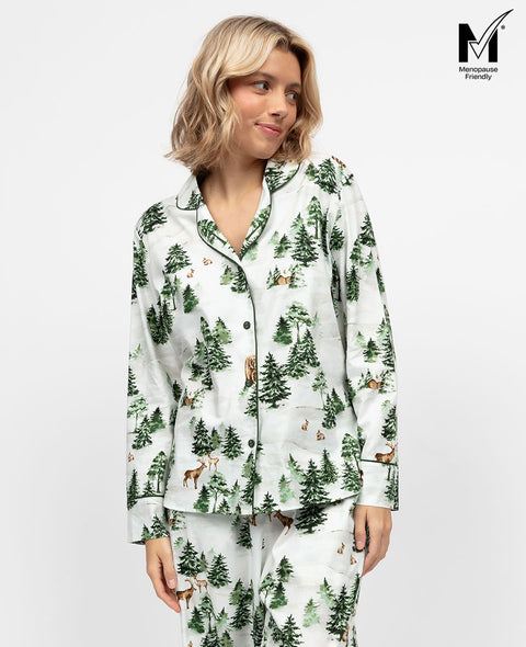 Fern Womens Alpine Print Pyjama Top