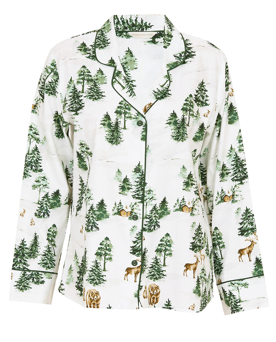 Fern Womens Alpine Print Pyjama Top