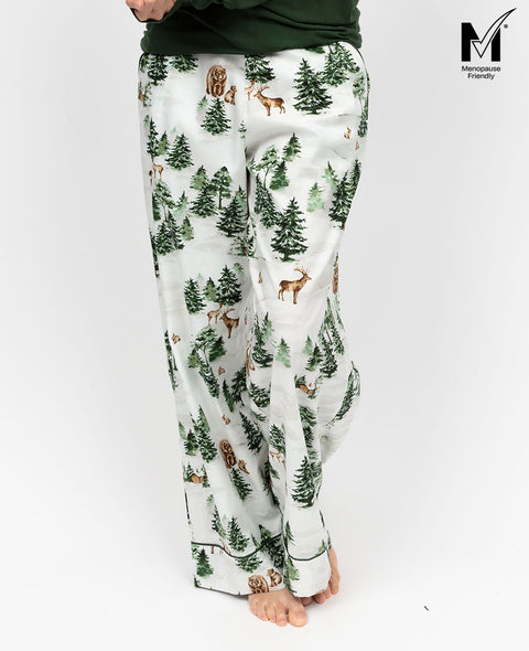 Fern Womens Alpine Print Wide Leg Pyjama Bottoms