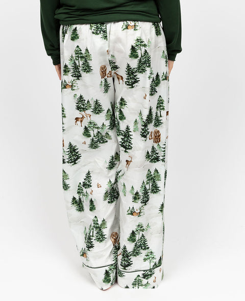 Fern Womens Alpine Print Wide Leg Pyjama Bottoms