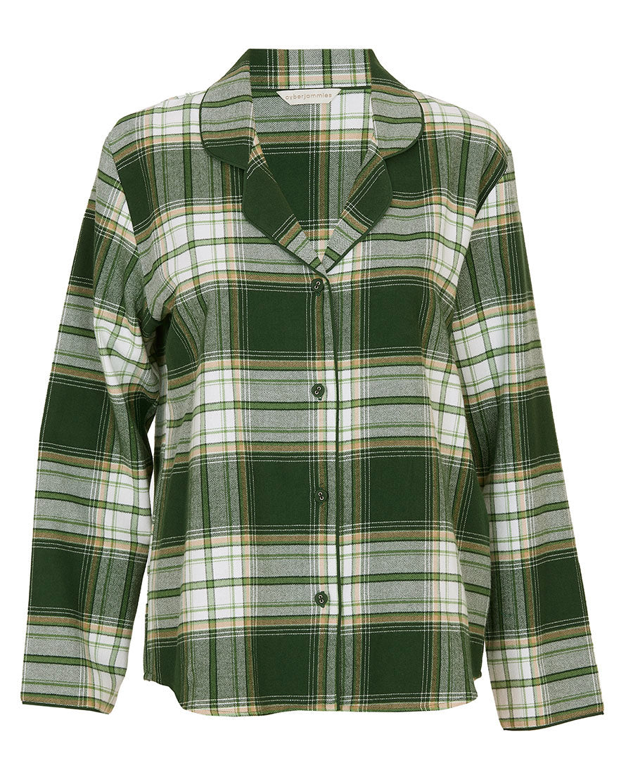 Fern Womens Brushed Check Pyjama Top