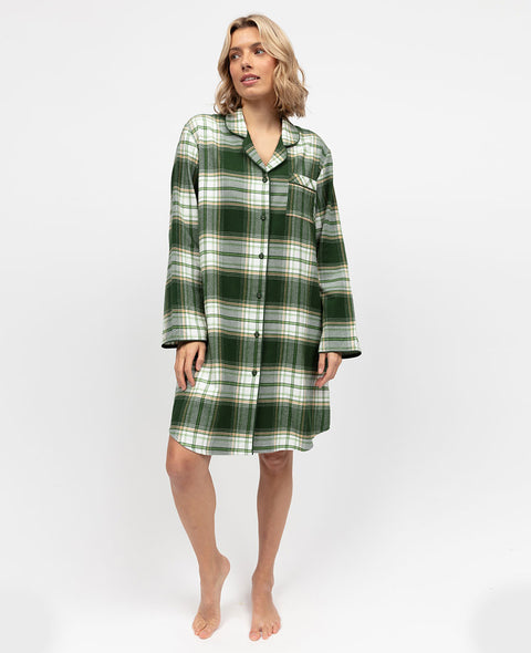 Fern Womens Brushed Check Nightshirt