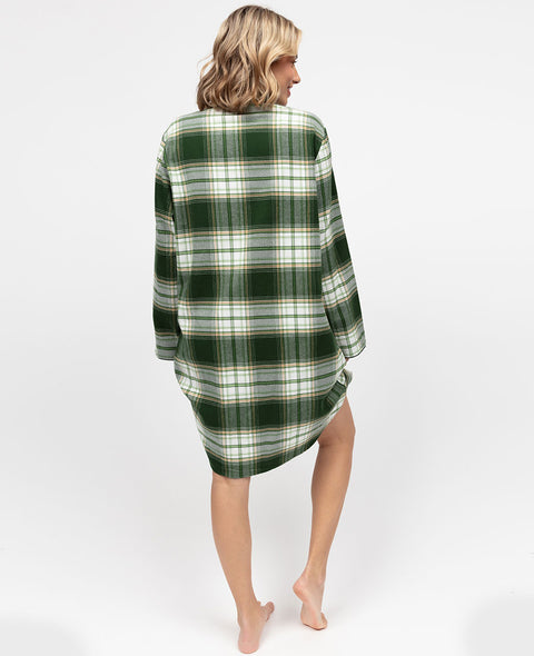 Fern Womens Brushed Check Nightshirt