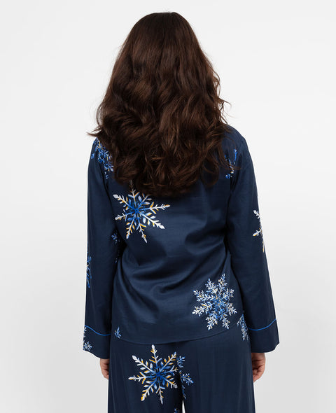 Frosty Womens Snowflake Print Pyjama Top