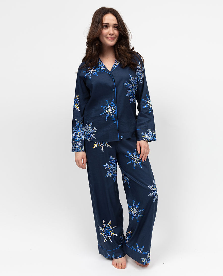 Frosty Womens Snowflake Print Pyjama Top