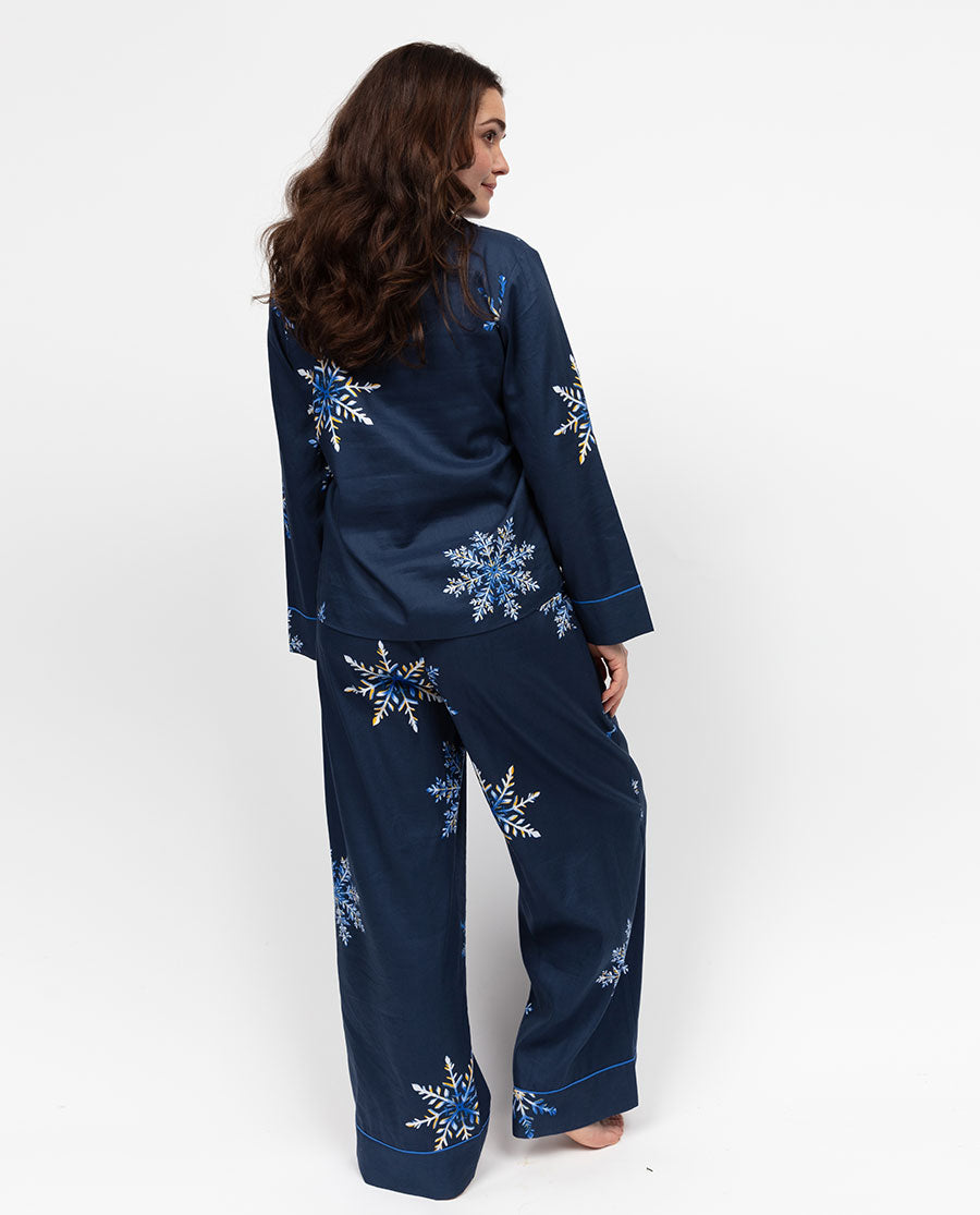 Frosty Womens Snowflake Print Pyjama Top