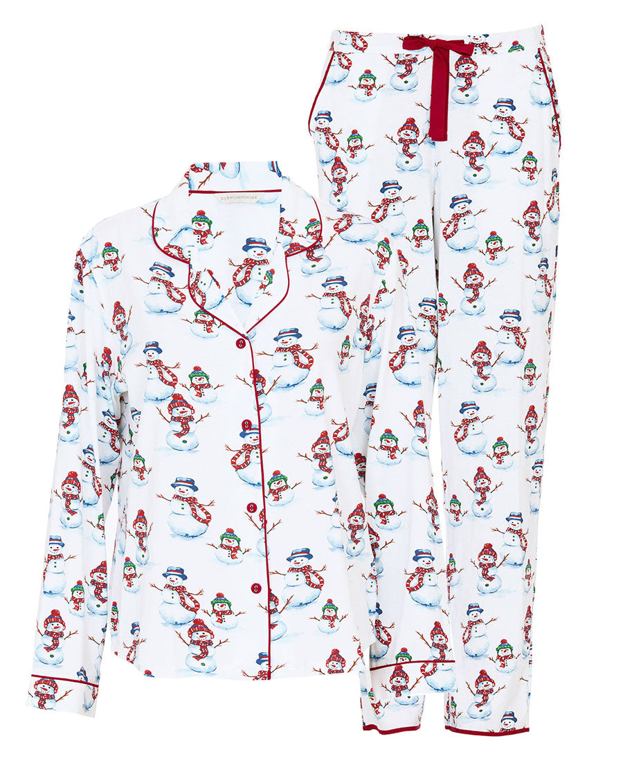 Ensemble de pyjama en jersey imprimé bonhomme de neige Blaze pour femme