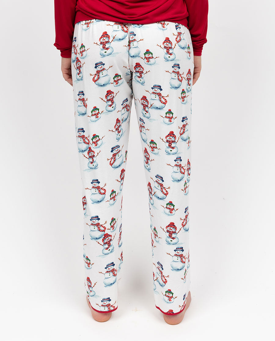 Blaze Womens Snowman Printed Jersey Pyjama Bottoms
