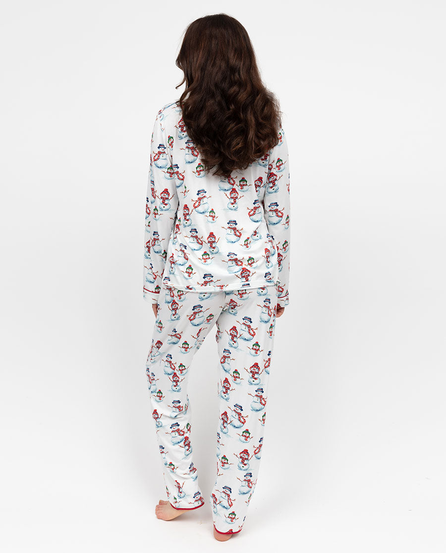 Blaze Womens Snowman Printed Jersey Pyjama Bottoms