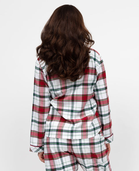 Blaze Womens Brushed Check Pyjama Top