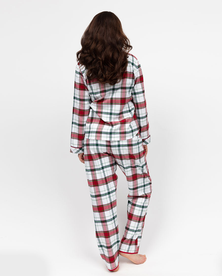 Blaze Womens Brushed Check Pyjama Top