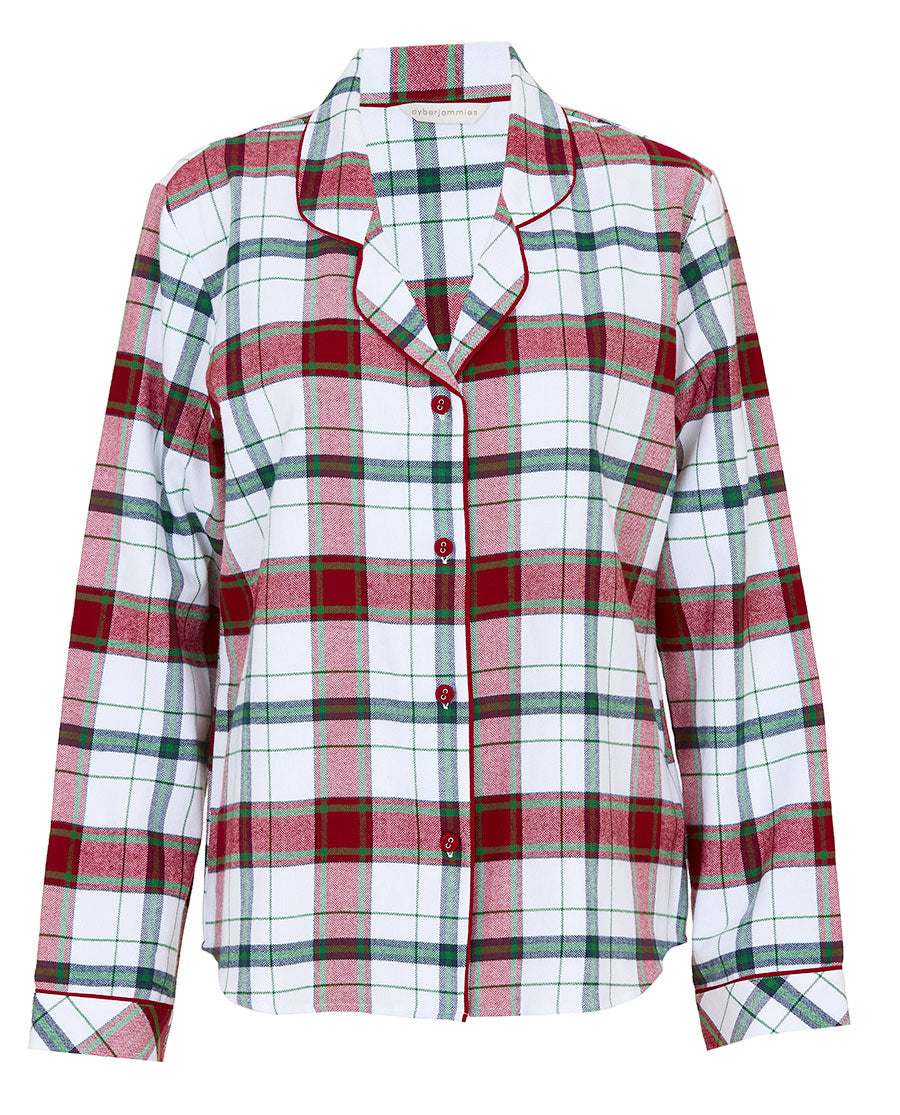Blaze Womens Brushed Check Pyjama Top