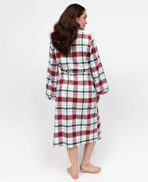 Blaze Womens Brushed Check Long Dressing Gown