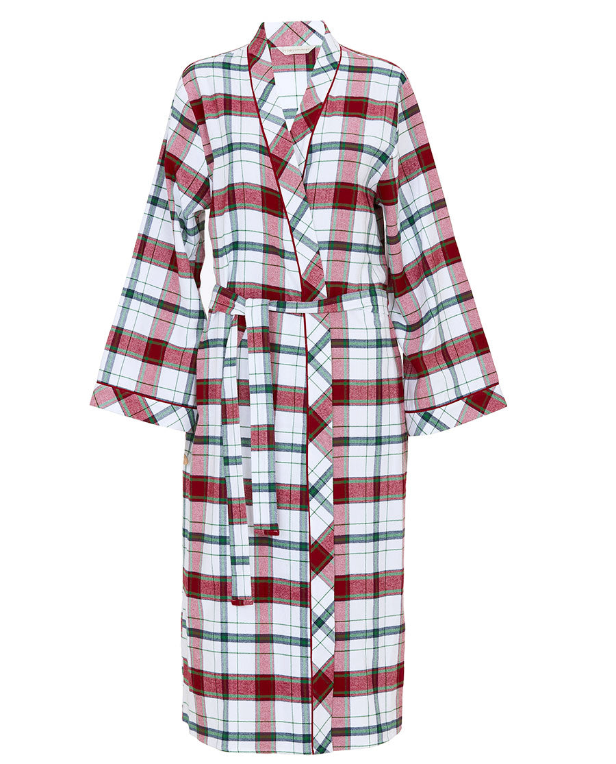 Blaze Womens Brushed Check Long Dressing Gown