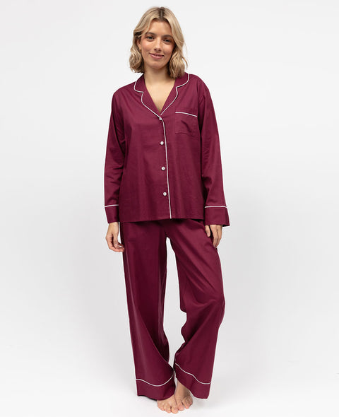 Womens Hotel Pyjamas Oxblood