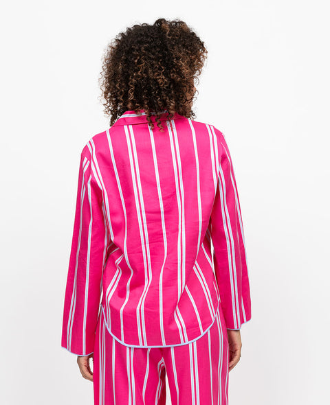 Chloe Womens Printed Stripe Pyjama Top