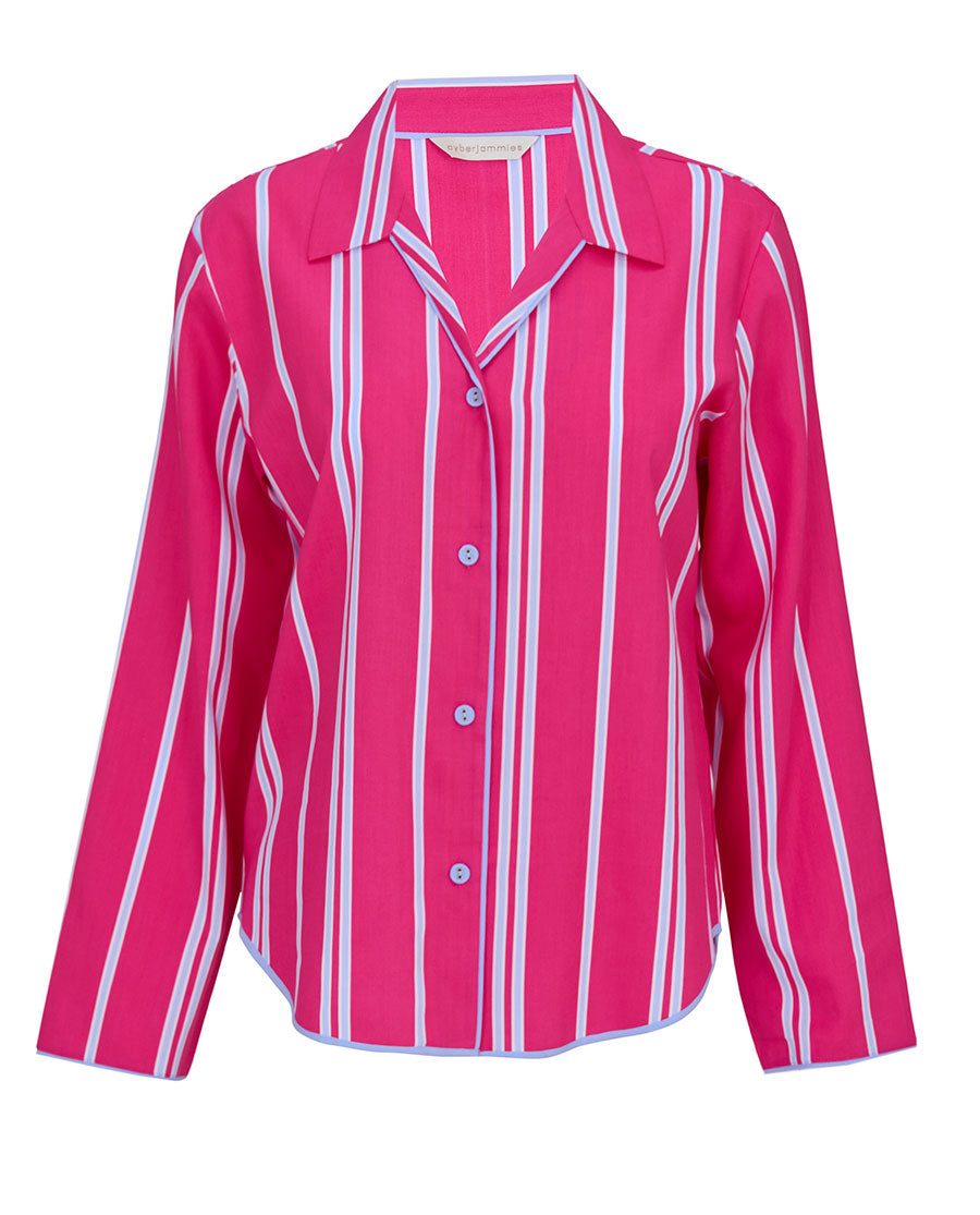 Chloe Womens Printed Stripe Pyjama Top