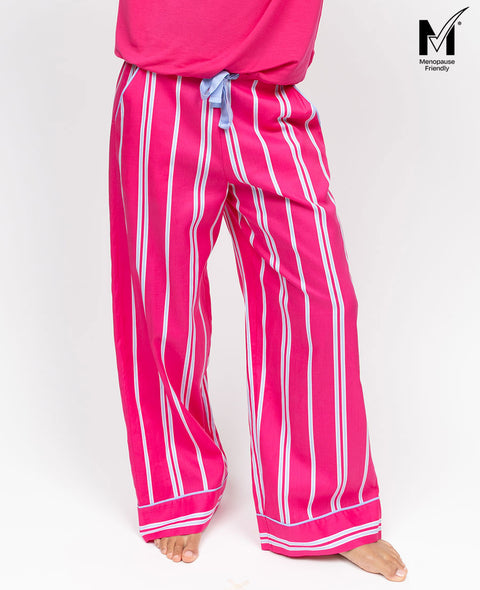 Chloe Womens Printed Stripe Wide Leg Pyjama Bottoms