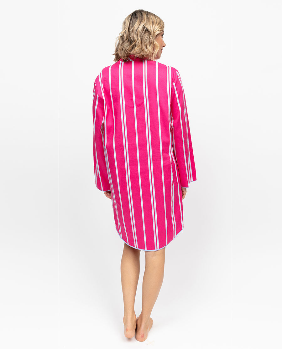 Chloe Womens Printed Stripe Nightshirt