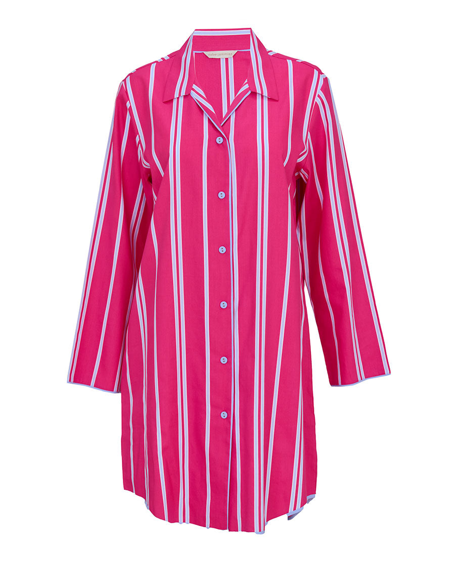Chloe Womens Printed Stripe Nightshirt