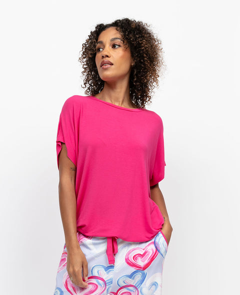 Chloe Womens Slouch Jersey Pyjama Top