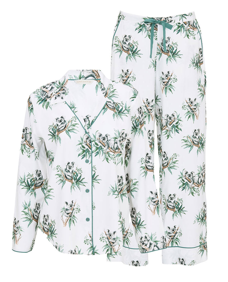 Kallie Women Koala Print Wide Leg Pyjama Set