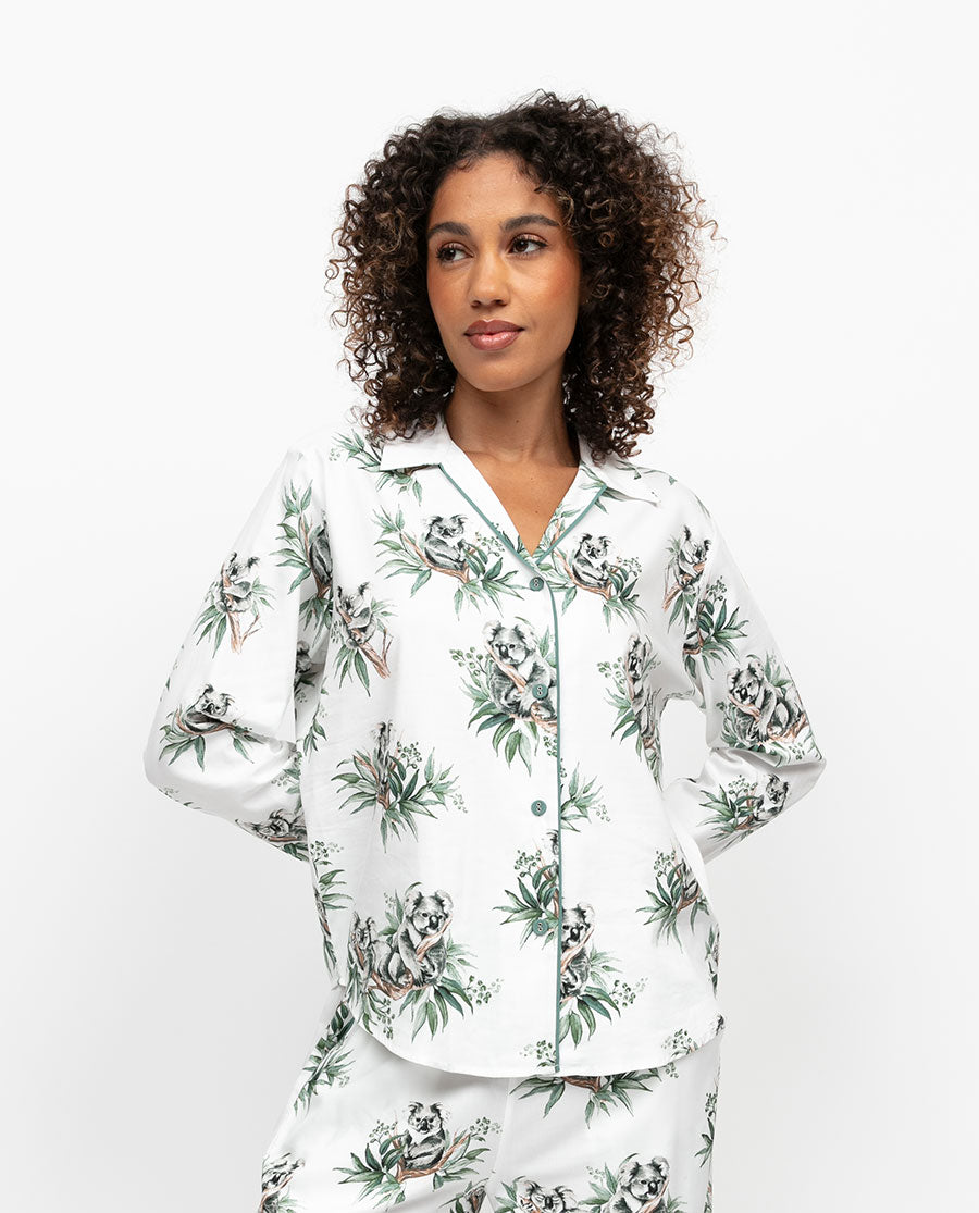 Kallie Womens Koala Print Pyjama Top
