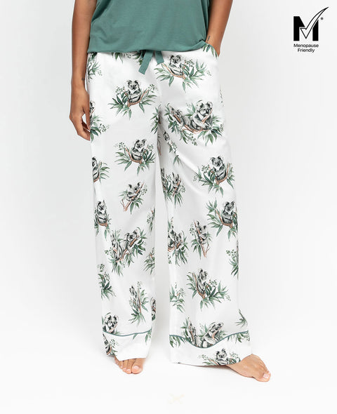 Kallie Womens Koala Print Wide Leg Pyjama Bottoms