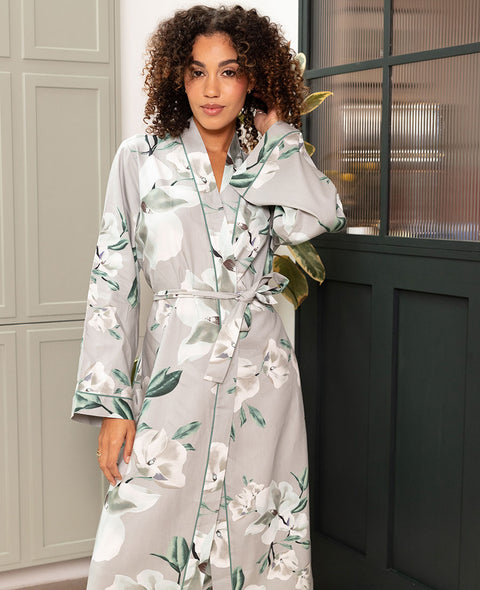 Kallie Womens Floral Print Long Dressing Gown