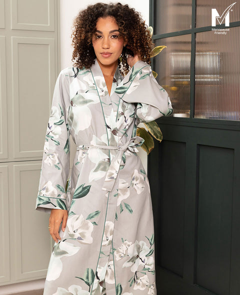 Kallie Womens Floral Print Long Dressing Gown