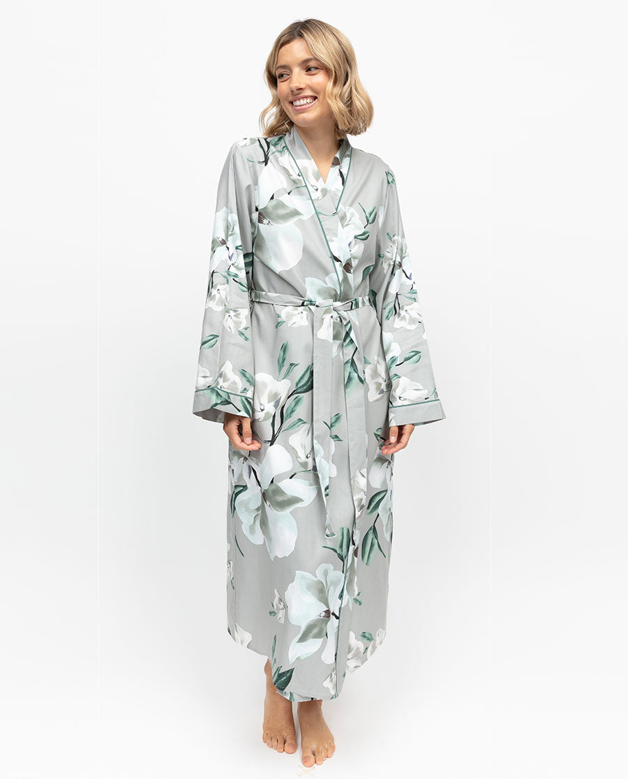 Kallie Womens Floral Print Long Dressing Gown