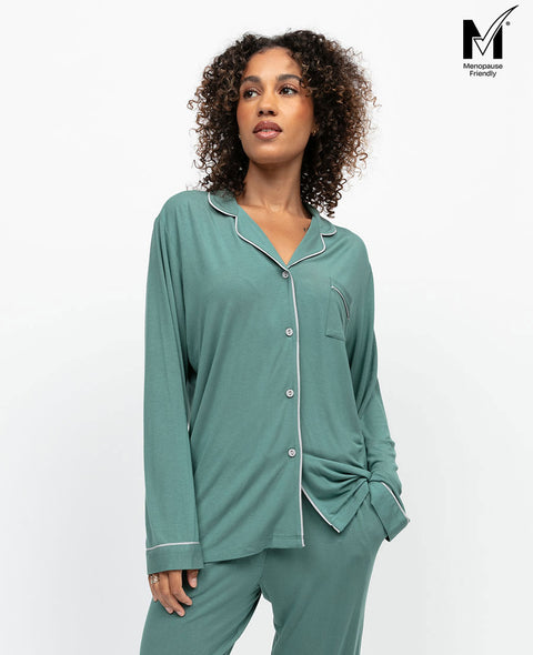 Kallie Womens Revere Jersey Pyjama Top