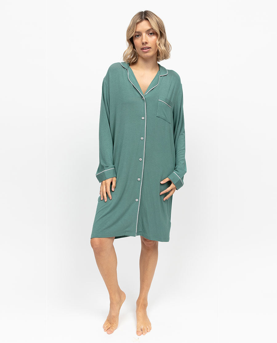Kallie Womens Revere Jersey Nightshirt