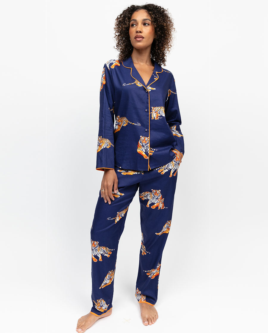 Indigo Womens Tiger Print Pyjama Set