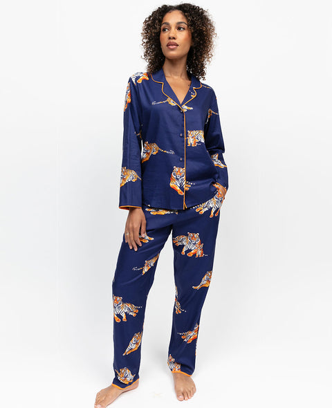 Indigo Womens Tiger Print Pyjama Set