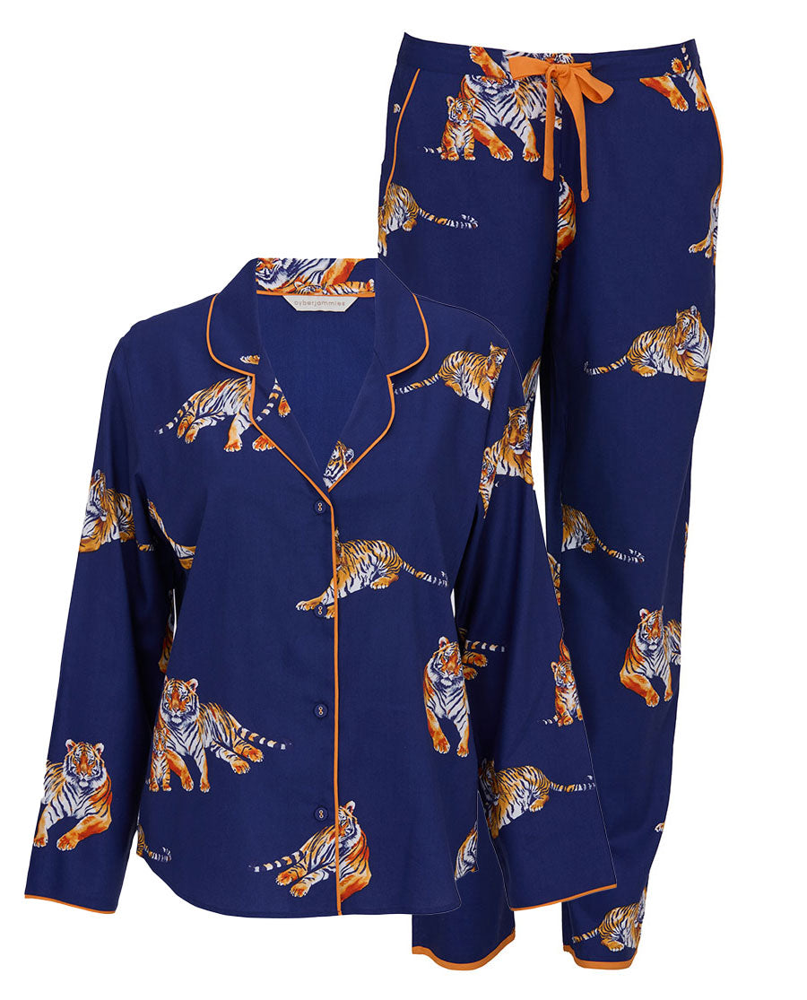 Indigo Womens Tiger Print Pyjama Set