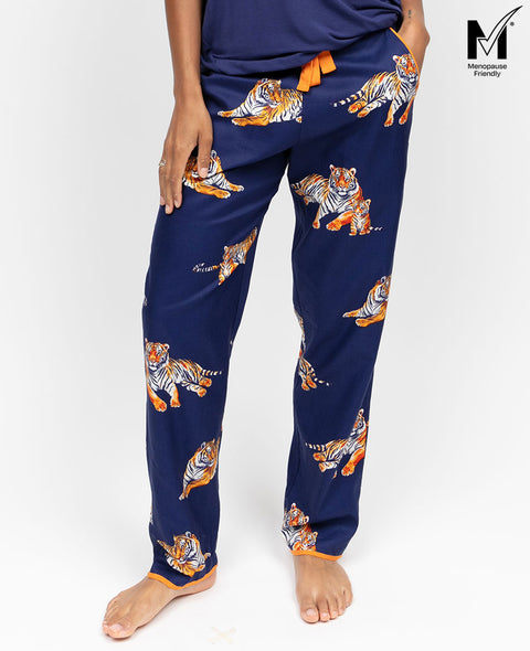 Indigo Womens Tiger Print Pyjama Bottoms