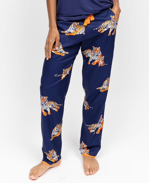 Indigo Womens Tiger Print Pyjama Bottoms