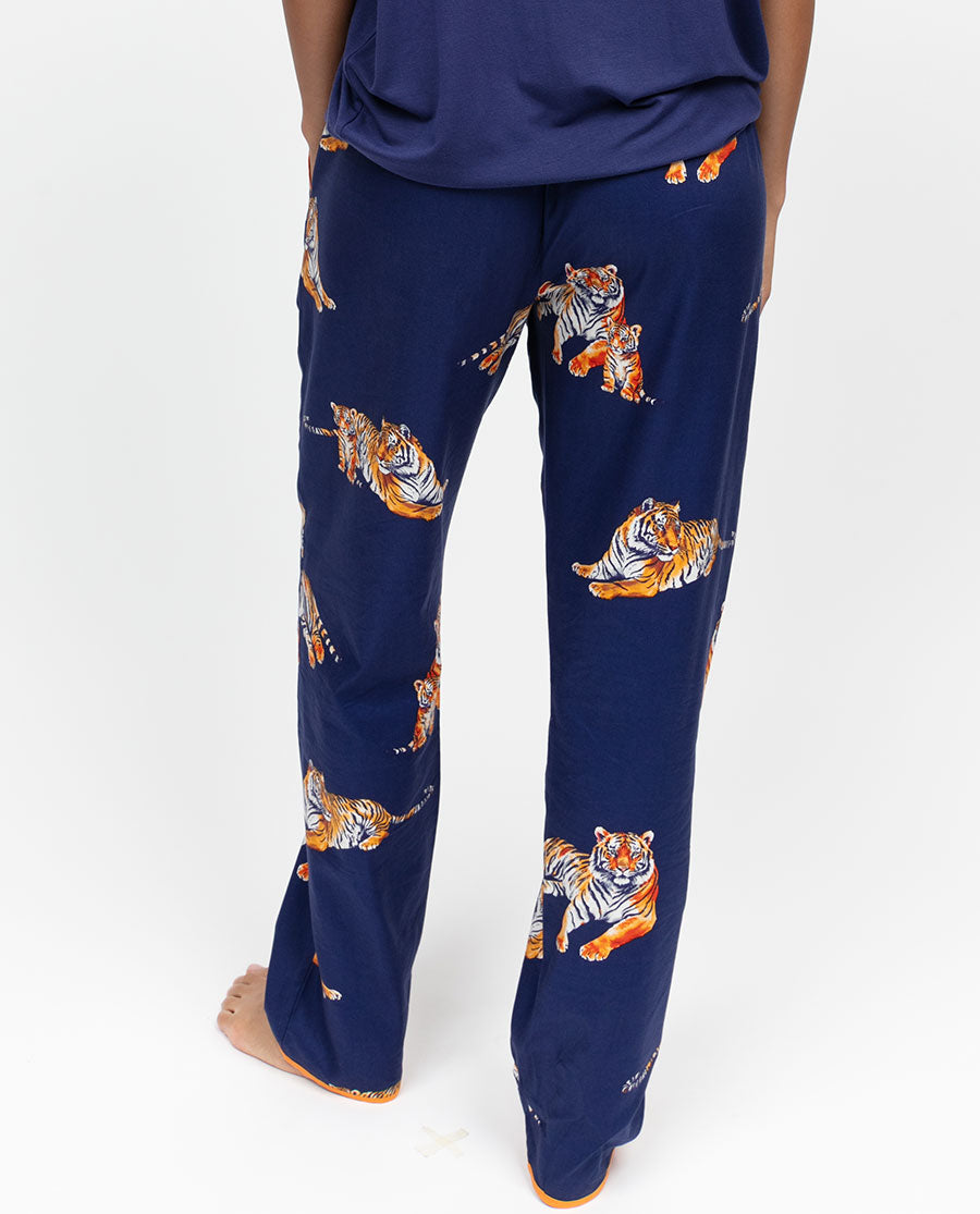 Indigo Womens Tiger Print Pyjama Bottoms