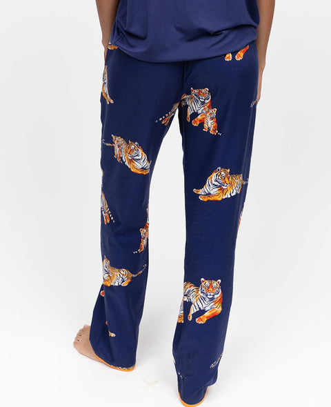 Indigo Womens Tiger Print Pyjama Bottoms