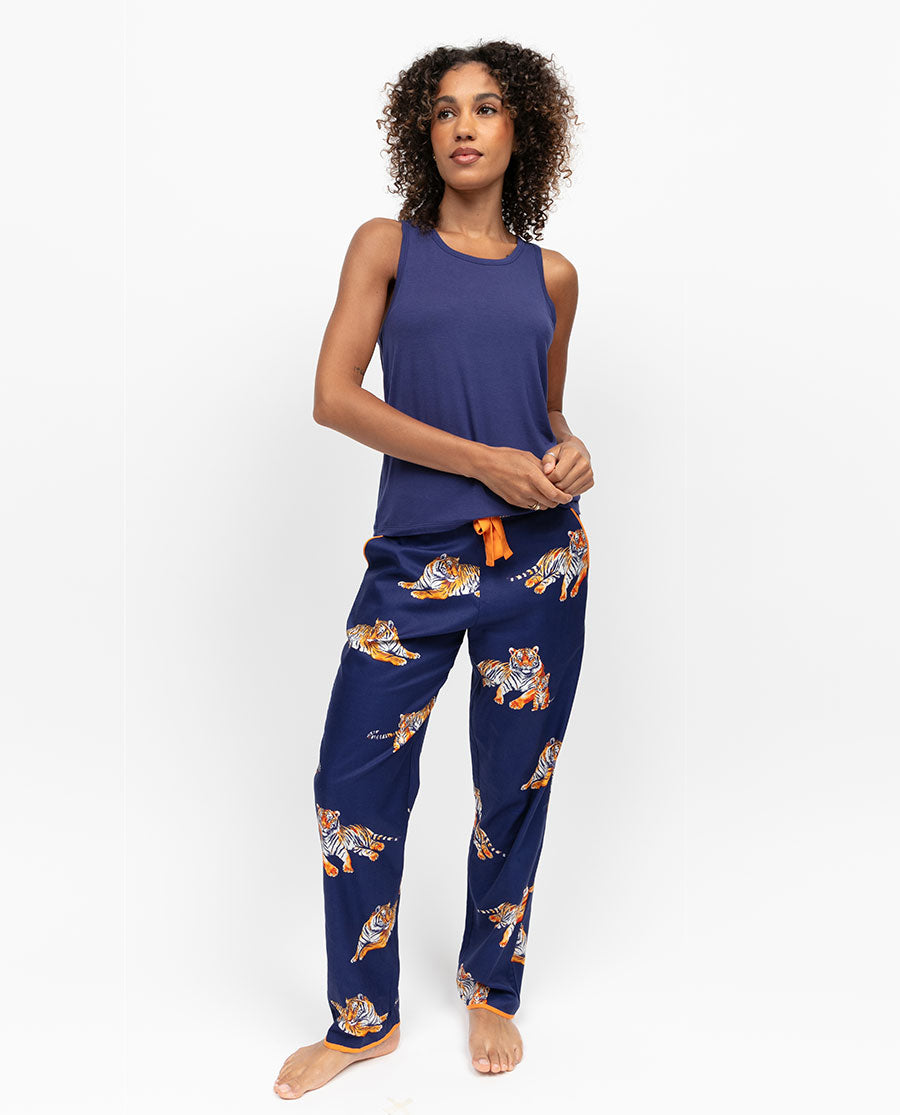 Indigo Womens Tiger Print Pyjama Bottoms